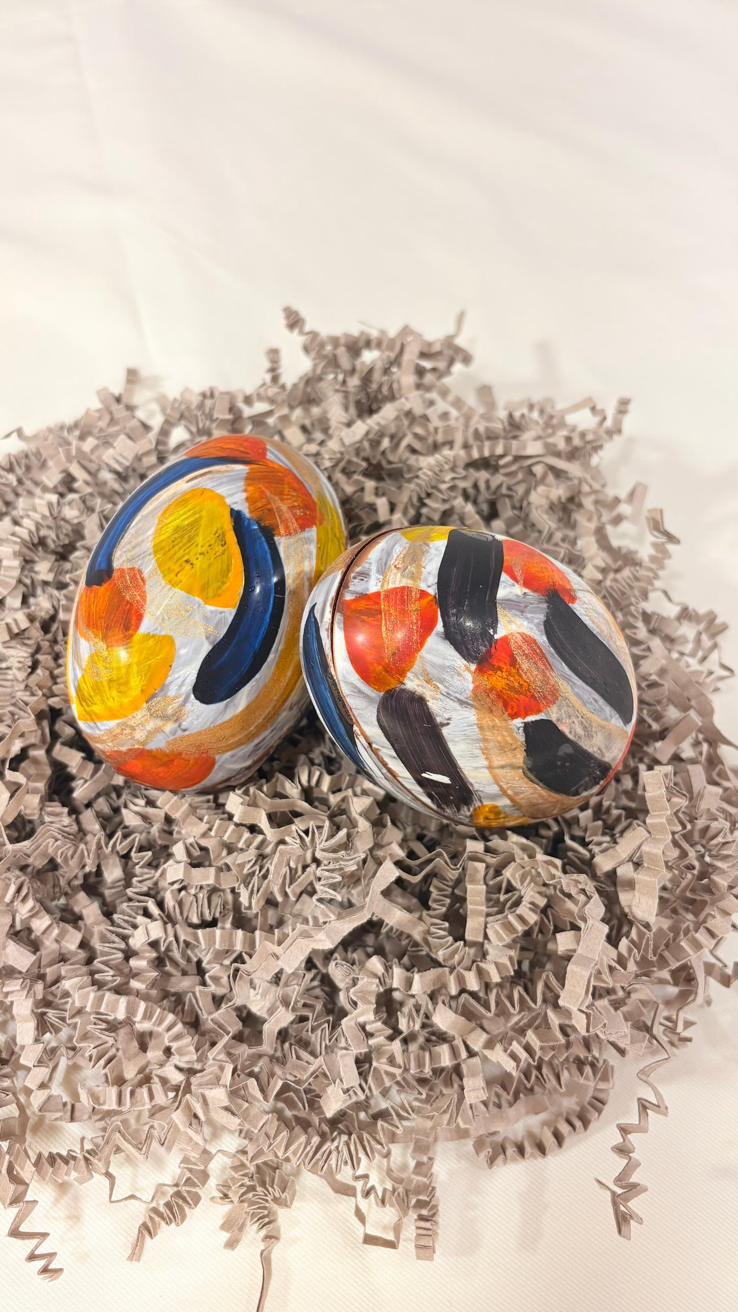 Huevos de Pascua (2uds) - 180 gramos - Decoración al pincel