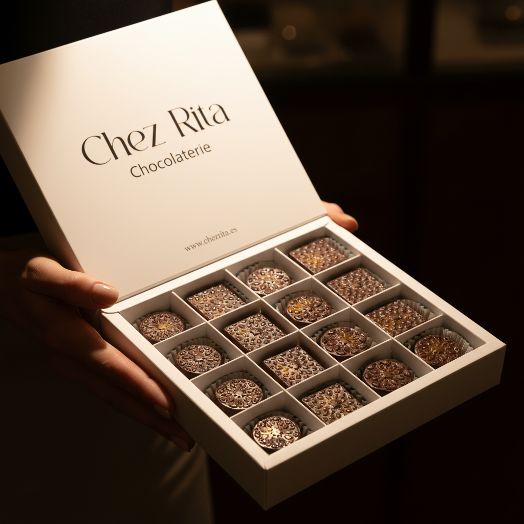 Bombones Dubai – Chocolate negro con pistacho